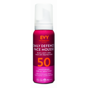 EVY Daily Defence Face Mousse Cancer Awareness SPF 50 - Celoročná hydratačná pena na tvár s SPF 50 v limitovanej ružovej edícii (75ml)