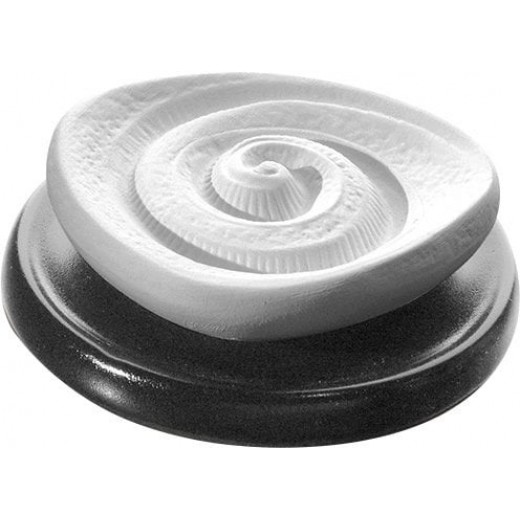 PRIMAVERA - Aróma kameň Energy Spiral biely s čiernym keramickým tanierikom