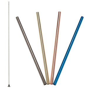 LURCH Slamky na pitie rovné 21,5 cm, 4 farby, vrátane flexibilnej čistiacej kefky 